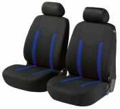 WALSER 11796 Universal Sitzschonbezug Vorne Satz Polyester Schwarz Schwarz/Blau