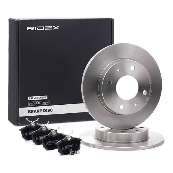 RIDEX Bremsenset Hinten Ø250mm - Bremsscheiben und Beläge für MITSUBISHI COLT VI