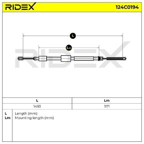 RIDEX Handbremsseil passend für PEUGEOT 306 Cabriolet (7D, N3, N5) Bild RIDEX Handbremsseil passend für PEUGEOT 306 Cabriolet (7D, N3, N5)