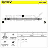 RIDEX Bremsschlauch 83B0640 HINTEN beidseitig BREMSSCHLÄUCHE Länge: 450mm für VW