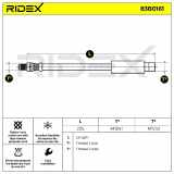 RIDEX Bremsschlauch 83B0161 HINTEN beidseitig BREMSSCHLÄUCHE Länge: 225mm