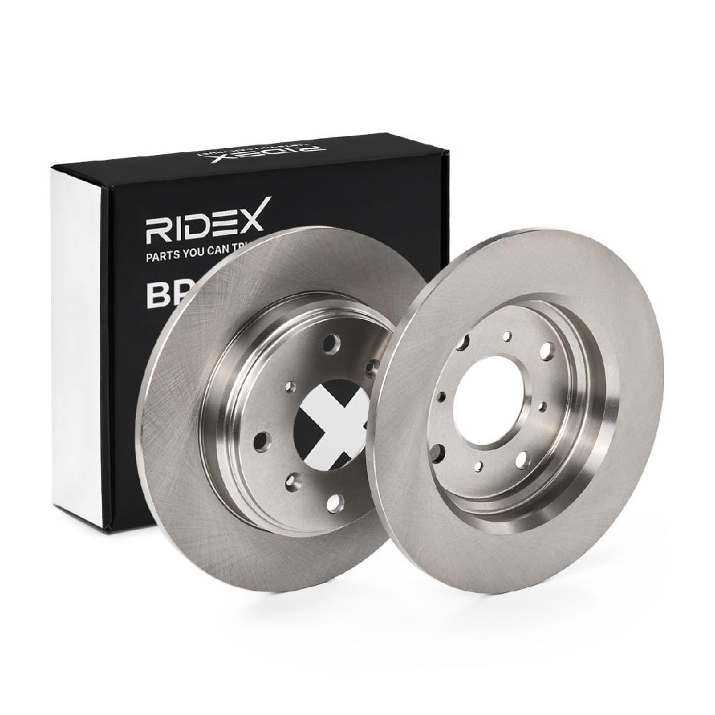 RIDEX 82B1016 2x Bremsscheiben Hinten Ø259,6mm voll für HONDA PRELUDE V