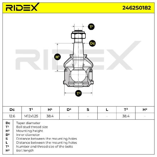 RIDEX 2462S0182 Traggelenk Führungsgelenk Vorne für MAZDA 6 Kombi (GJ, GL) 6 Bild RIDEX 2462S0182 Traggelenk Führungsgelenk Vorne für MAZDA 6 Kombi (GJ, GL) 6
