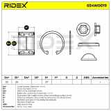 RIDEX 654W0019 Radlagersatz pro 1 Rad Hinten beidseitig für FORD 4376846 4336515
