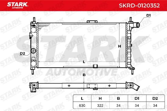 STARK SKRD-0120352 Motorkühler / Wasserkühler für OPEL Kadett E CC (T85) Bild STARK SKRD-0120352 Motorkühler / Wasserkühler für OPEL Kadett E CC (T85)