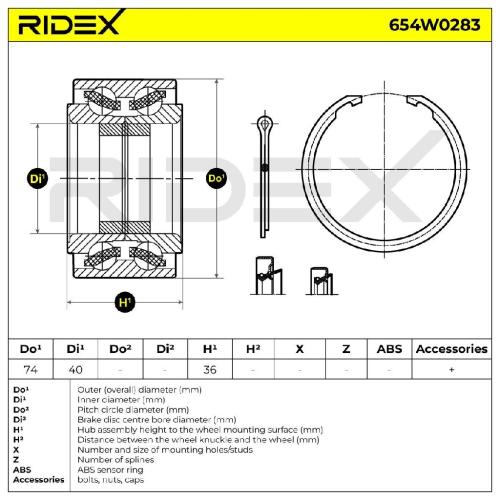 RIDEX 654W0283 Radlagersatz pro 1 Rad Vorne für MITSUBISHI Space Star (DGA) Bild RIDEX 654W0283 Radlagersatz pro 1 Rad Vorne für MITSUBISHI Space Star (DGA)