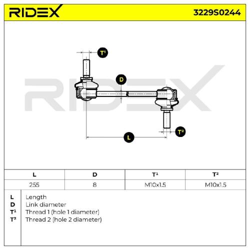 RIDEX 1x Koppelstange Stabilisator Vorne beidseitig für NISSAN MICRA III (K12) Bild RIDEX 1x Koppelstange Stabilisator Vorne beidseitig für NISSAN MICRA III (K12)
