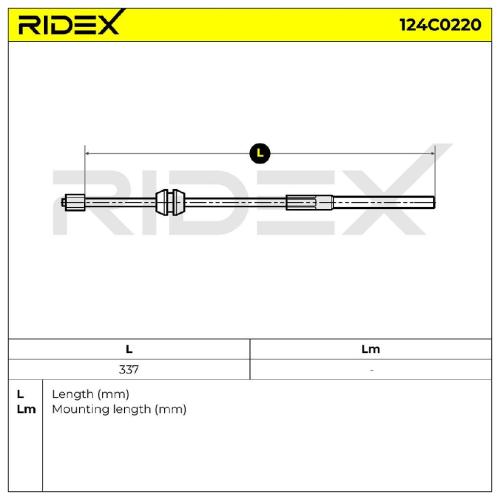 RIDEX Handbremsseil Vorne für OPEL Corsa C Schrägheck (X01) Bild RIDEX Handbremsseil Vorne für OPEL Corsa C Schrägheck (X01)