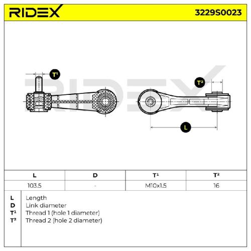 RIDEX 1x Koppelstange Stabilisator Vorne beidseitig für VW Golf 1V Schrägheck Bild RIDEX 1x Koppelstange Stabilisator Vorne beidseitig für VW Golf 1V Schrägheck