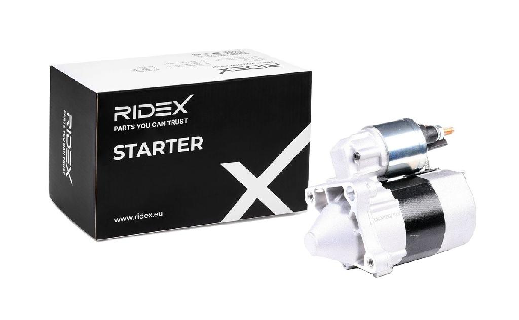 RIDEX Motor Starter/Anlasser 0,85kW für RENAULT Clio 1I (BB0/1/2, CB0/1/2)