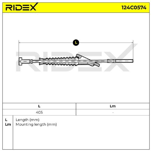 RIDEX Handbremsseil Vorne für TOYOTA AVENSIS Kombi (T25) Bild RIDEX Handbremsseil Vorne für TOYOTA AVENSIS Kombi (T25)