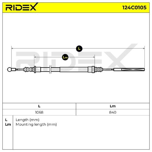 RIDEX Handbremsseil Hinten Links passend für PEUGEOT 807 MPV Bild RIDEX Handbremsseil Hinten Links passend für PEUGEOT 807 MPV