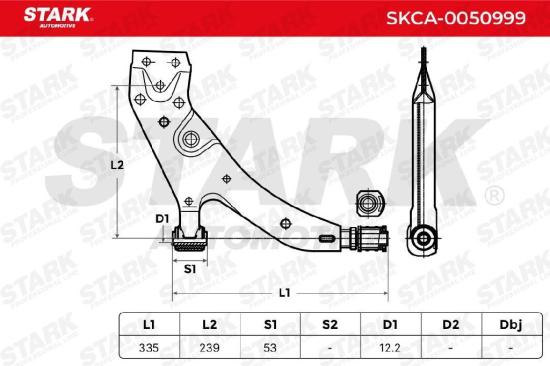 STARK SKCA-0050999 Lenker Radaufhängung Querlenker Front rechts für TOYOTA Bild STARK SKCA-0050999 Lenker Radaufhängung Querlenker Front rechts für TOYOTA