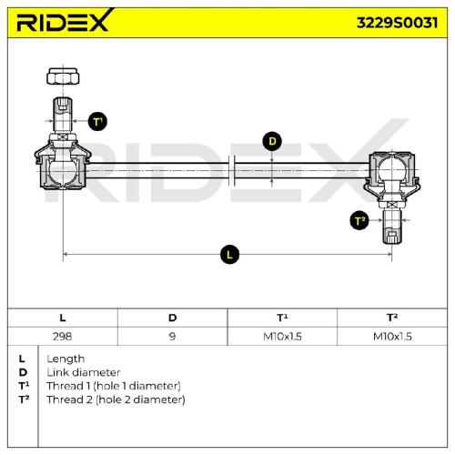 RIDEX 1x Koppelstange Stabilisator Vorne rechts links für OPEL für FORD Kuga Mk2 Bild RIDEX 1x Koppelstange Stabilisator Vorne rechts links für OPEL für FORD Kuga Mk2