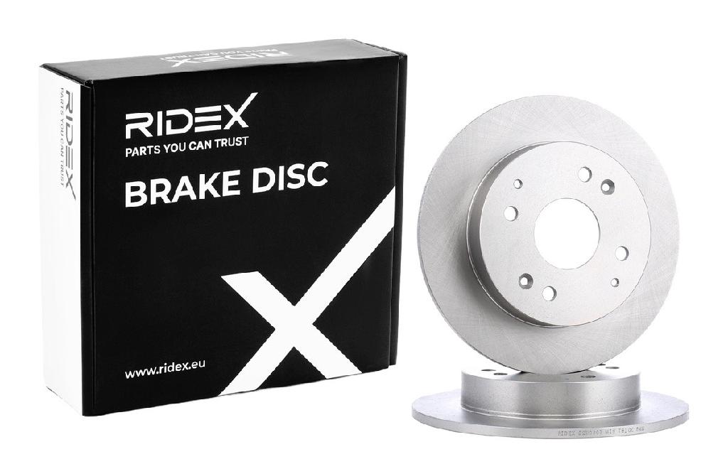 RIDEX 82B0903 2x Bremsscheiben Hinten Ø259,7mm voll für HONDA PRELUDE V