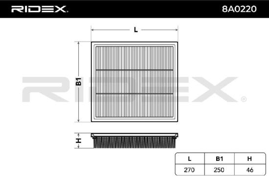 RIDEX 8A0220 Luftfilter für FORD Transit Mk6 Kasten (V347, V348, FA) für OPEL Bild RIDEX 8A0220 Luftfilter für FORD Transit Mk6 Kasten (V347, V348, FA) für OPEL
