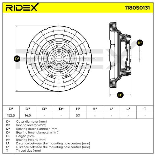 RIDEX 1180S0131 Federbeinstützlager ohne Kugellager Vorne für VW 7E0412331 Bild RIDEX 1180S0131 Federbeinstützlager ohne Kugellager Vorne für VW 7E0412331