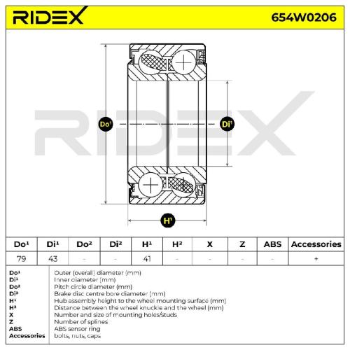 RIDEX 654W0206 Radlagersatz pro 1 Rad Vorne für HONDA CIVIC VII Hatchback Bild RIDEX 654W0206 Radlagersatz pro 1 Rad Vorne für HONDA CIVIC VII Hatchback