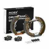 RIDEX Bremsenset Trommelbremse Bremsbacken Satz mit Radbremszylinder mit Hebel
