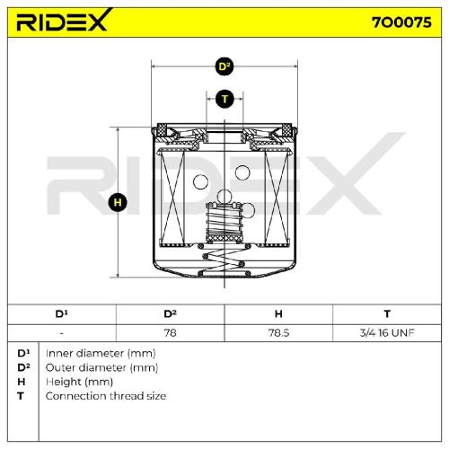 RIDEX Ölfilter Motorölfilter Anschraubfilter 7O0075 für FORD Kuga Mk2 (DM2) Bild RIDEX Ölfilter Motorölfilter Anschraubfilter 7O0075 für FORD Kuga Mk2 (DM2)