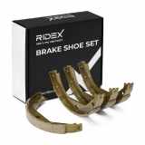 RIDEX Bremsbacken Satz für Trommelbremse Hinten mit Feder mit Zubehör für BMW