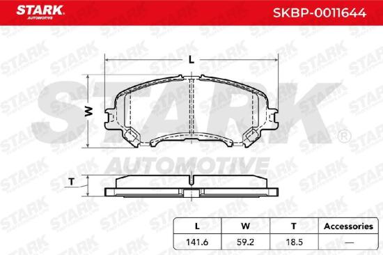 STARK Bremsbelagsatz Bremsbeläge Vorne für NISSAN Qashqai II (J11, J11) Bild STARK Bremsbelagsatz Bremsbeläge Vorne für NISSAN Qashqai II (J11, J11)
