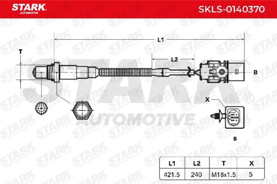 STARK SKLS-0140370 Lambdasonde Regelsonde vor Katalysator Oxygen O2 Sensor Bild STARK SKLS-0140370 Lambdasonde Regelsonde vor Katalysator Oxygen O2 Sensor