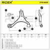 RIDEX 273C0255 Lenker Radaufhängung Querlenker Front rechts für HONDA Bild RIDEX 273C0255 Lenker Radaufhängung Querlenker Front rechts für HONDA