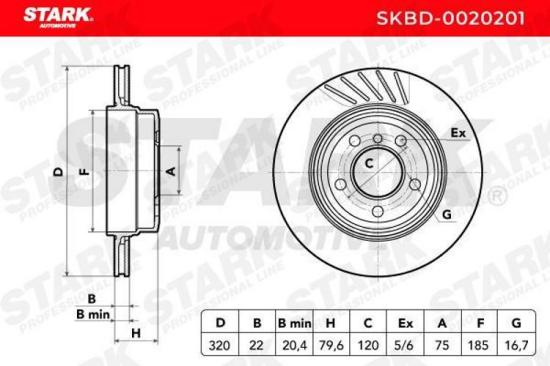 STARK SKBD-0020201 2x Bremsscheiben Hinten Ø320mm Belüftet für BMW X3 (E83) Bild STARK SKBD-0020201 2x Bremsscheiben Hinten Ø320mm Belüftet für BMW X3 (E83)