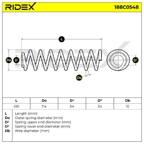 RIDEX 188C0548 2x Federn Fahrwerksfedern Vorne passend für MERCEDES-BENZ Bild RIDEX 188C0548 2x Federn Fahrwerksfedern Vorne passend für MERCEDES-BENZ
