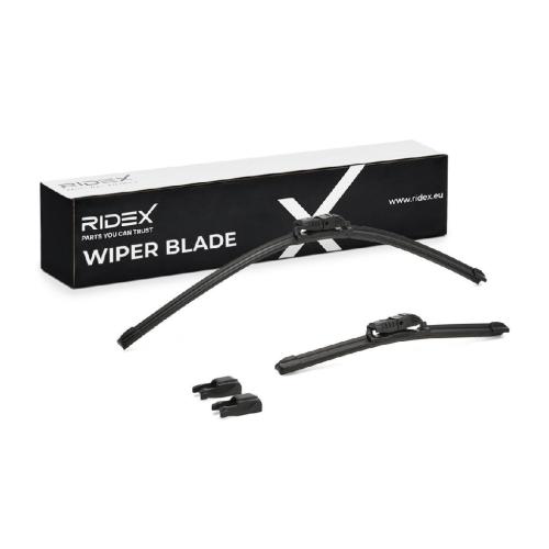 2x RIDEX Scheibenwischer Satz Wischerblätter Satz mit Spoiler Vorne Länge 1: Top Bild 2x RIDEX Scheibenwischer Satz Wischerblätter Satz mit Spoiler Vorne Länge 1: Top