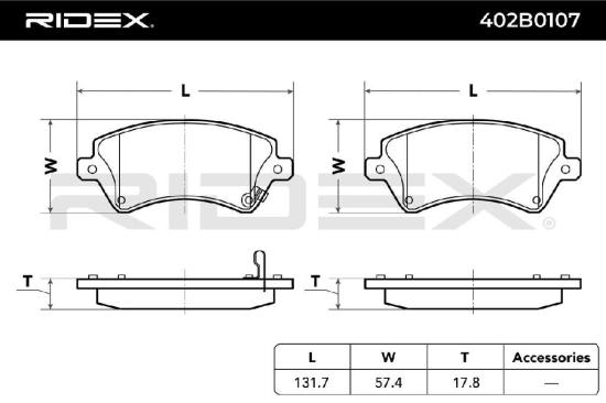 RIDEX Bremsbelagsatz Bremsbeläge Vorne für TOYOTA COROLLA Verso (ZER, ZZE12, R1) Bild RIDEX Bremsbelagsatz Bremsbeläge Vorne für TOYOTA COROLLA Verso (ZER, ZZE12, R1)