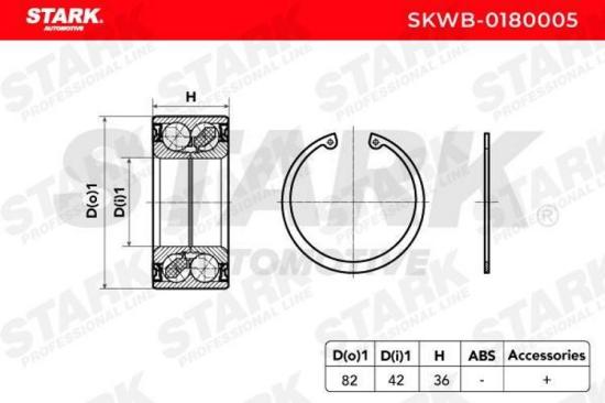 STARK SKWB-0180005 Radlagersatz pro 1 Rad Vorne beidseitig Hinten für VW Golf 5I Bild STARK SKWB-0180005 Radlagersatz pro 1 Rad Vorne beidseitig Hinten für VW Golf 5I