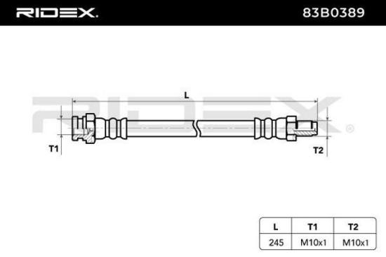 RIDEX Bremsschlauch 83B0389 HINTEN BREMSSCHLÄUCHE Länge: 218,5mm für FIAT PANDA Bild RIDEX Bremsschlauch 83B0389 HINTEN BREMSSCHLÄUCHE Länge: 218,5mm für FIAT PANDA