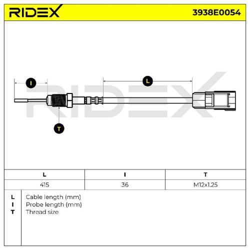 RIDEX 3938E0054 Abgastemperatursensor 2-Polig für FORD Focus II Schrägheck Bild RIDEX 3938E0054 Abgastemperatursensor 2-Polig für FORD Focus II Schrägheck