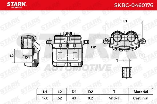 STARK SKBC-0460176 Bremssattel Bremszange Vorne links für SUBARU FORESTER (SH) Bild STARK SKBC-0460176 Bremssattel Bremszange Vorne links für SUBARU FORESTER (SH)