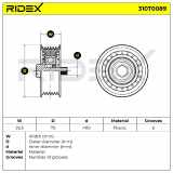 RIDEX 310T0089 Spannrolle Keilrippenriemen für OPEL ZAFIRA B (A05) 0051758384