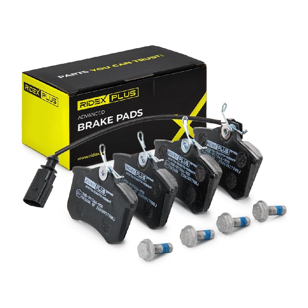 RIDEX PLUS Bremsbelagsatz Bremsbeläge Hinten für VW POLO (9N) SHARAN für AUDI