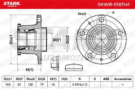 STARK SKWB-0181141 Radlagersatz pro 1 Rad Hinten beidseitig für FIAT 95516660 Bild STARK SKWB-0181141 Radlagersatz pro 1 Rad Hinten beidseitig für FIAT 95516660