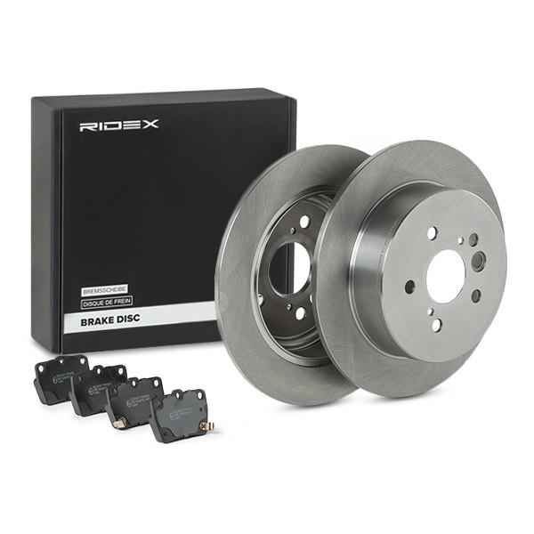 RIDEX Bremsenset Hinten Ø303mm - Bremsscheiben und Beläge für TOYOTA RAV 4 II