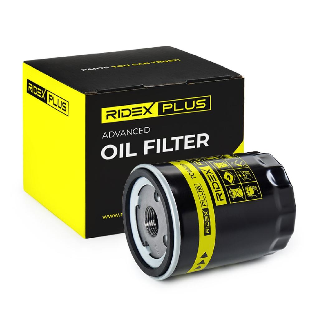RIDEX PLUS Ölfilter Motorölfilter Anschraubfilter 7O0003P für RENAULT Clio 1I