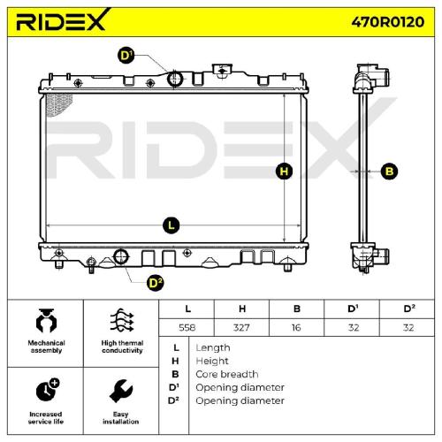 RIDEX 470R0120 Motorkühler / Wasserkühler für TOYOTA COROLLA (E9) 1640015372 Bild RIDEX 470R0120 Motorkühler / Wasserkühler für TOYOTA COROLLA (E9) 1640015372