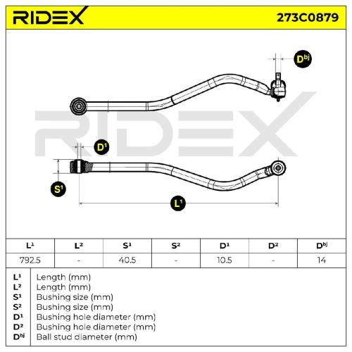 RIDEX 273C0879 Lenker Radaufhängung Querlenker Front links für JEEP CHEROKEE Bild RIDEX 273C0879 Lenker Radaufhängung Querlenker Front links für JEEP CHEROKEE
