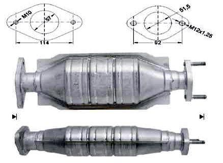 VEGAZ MIK-920 Katalysator Kat mit Anbau-/Befestigungsmaterial Euro 2 MB957300
