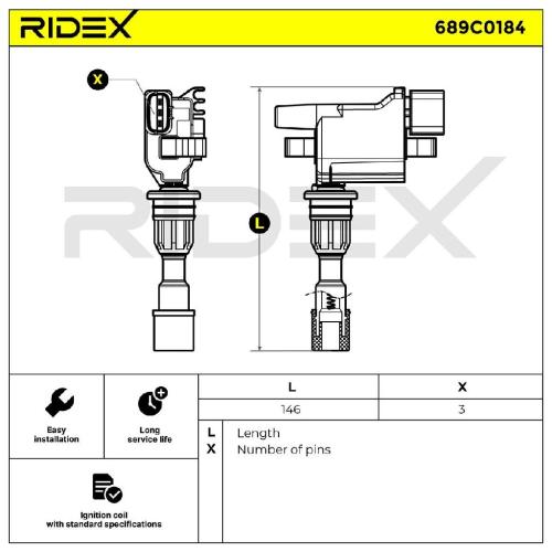 RIDEX 689C0184 Zündspule für MAZDA MX-5 II (NB) 12856 BP6D18100A BP6D18100A9U Bild RIDEX 689C0184 Zündspule für MAZDA MX-5 II (NB) 12856 BP6D18100A BP6D18100A9U