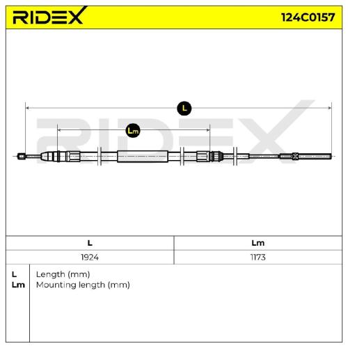 RIDEX Handbremsseil Hinten Links für BMW 5 Limousine (E39) Bild RIDEX Handbremsseil Hinten Links für BMW 5 Limousine (E39)