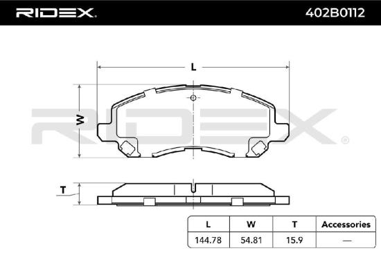 RIDEX Bremsbelagsatz Bremsbeläge Vorne für MITSUBISHI ASX (GAW) für JEEP COMPASS Bild RIDEX Bremsbelagsatz Bremsbeläge Vorne für MITSUBISHI ASX (GAW) für JEEP COMPASS