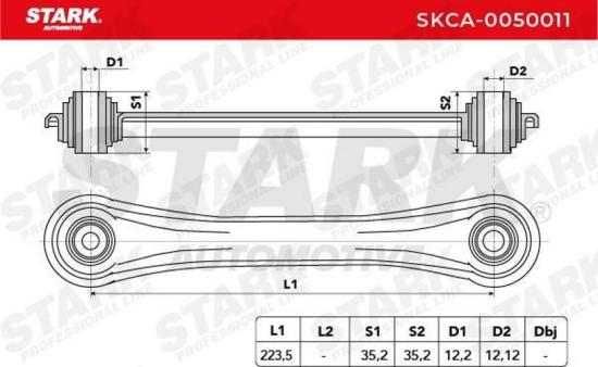 STARK SKCA-0050011 Lenker Radaufhängung Querlenker Rear unten für FORD Bild STARK SKCA-0050011 Lenker Radaufhängung Querlenker Rear unten für FORD