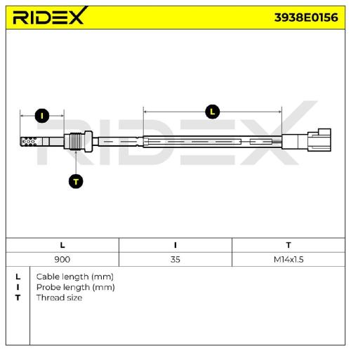 RIDEX 3938E0156 Abgastemperatursensor 2-Polig für FORD MONDEO III Kombi (BWY) Bild RIDEX 3938E0156 Abgastemperatursensor 2-Polig für FORD MONDEO III Kombi (BWY)