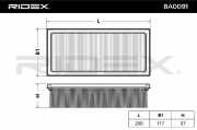 RIDEX 8A0091 Motor Luftfilter Filtereinsatz Umluftfilter für MITSUBISHI COLT VI
